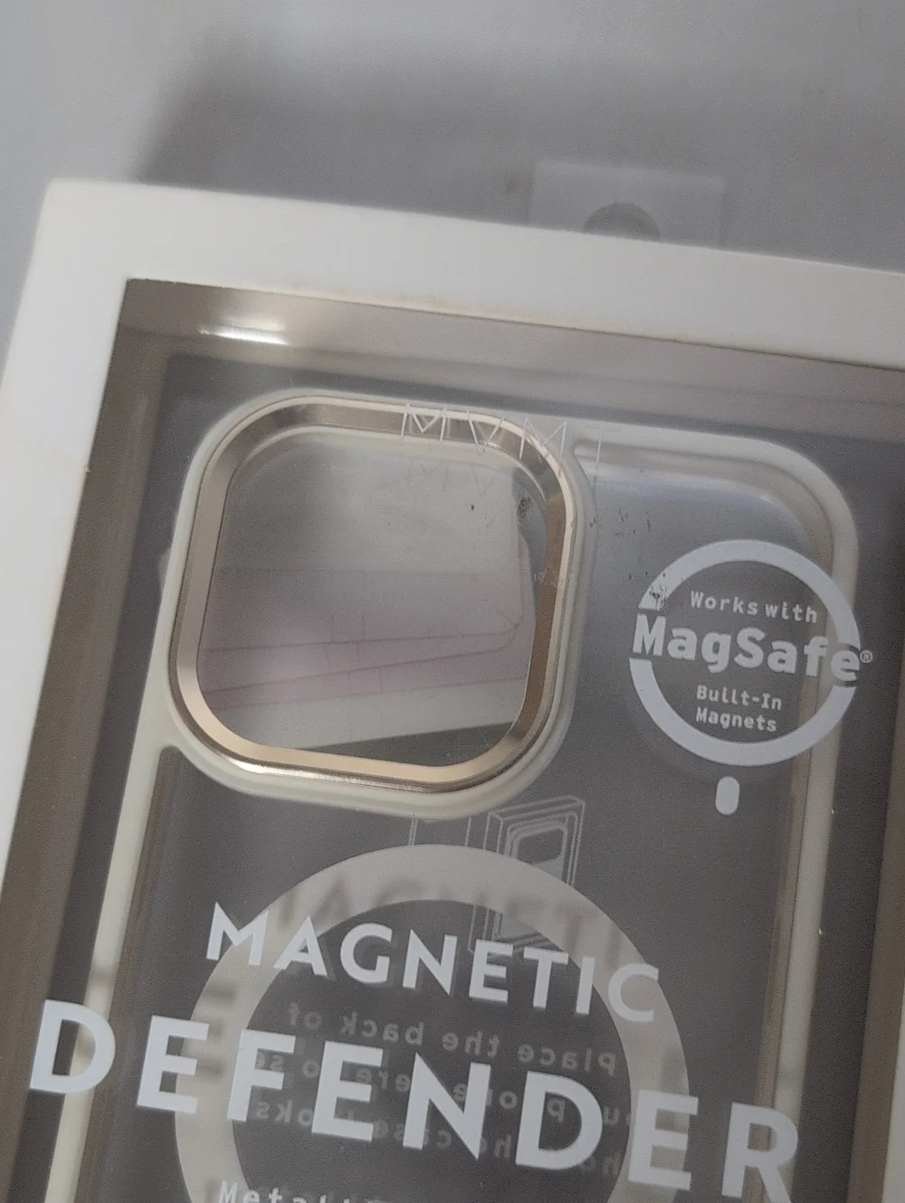 MVMT Cream/Clear Magnetic Defender iPhone 15 Pro Max Phone Case
